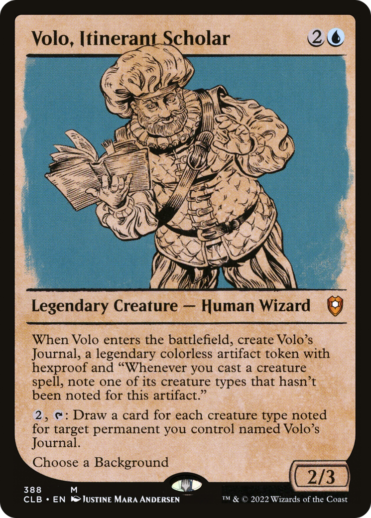 Volo, Itinerant Scholar (Showcase) [Commander Legends: Battle for Baldur's Gate] | Grognard Games