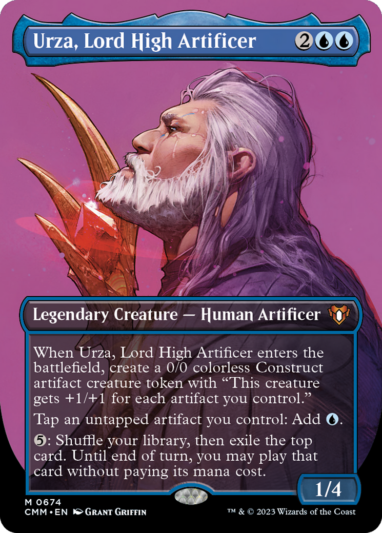 Urza, Lord High Artificer (Borderless Profile) [Commander Masters] | Grognard Games