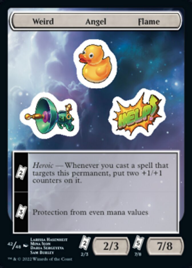 Weird Angel Flame [Unfinity Stickers] | Grognard Games