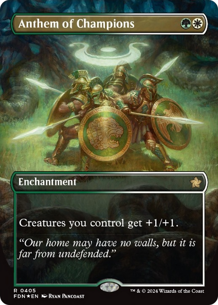 Anthem of Champions (Borderless Mana Foil) [Foundations] | Grognard Games