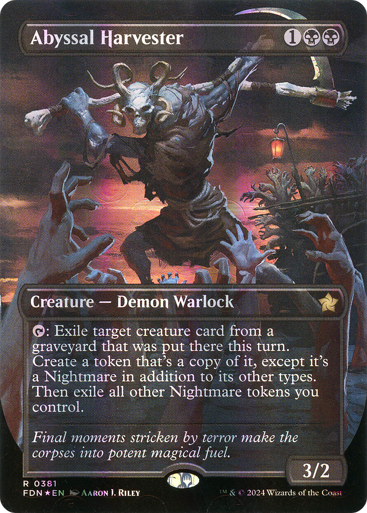 Abyssal Harvester (Borderless) (Mana Foil) [Foundations] | Grognard Games