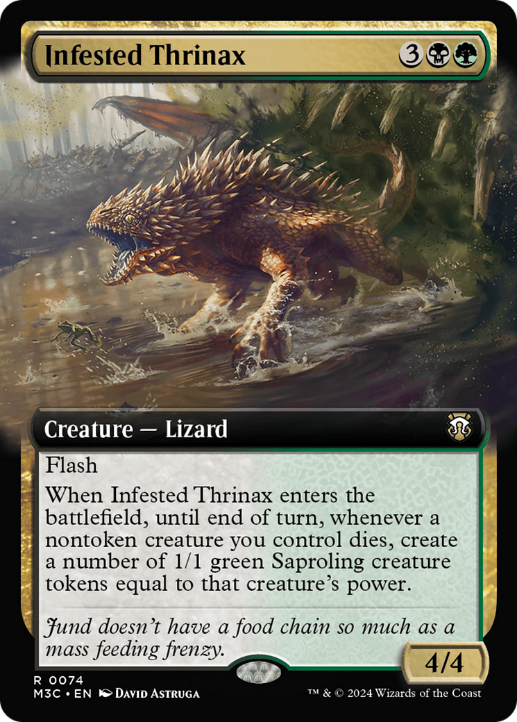 Infested Thrinax (Extended Art) [Modern Horizons 3 Commander] | Grognard Games