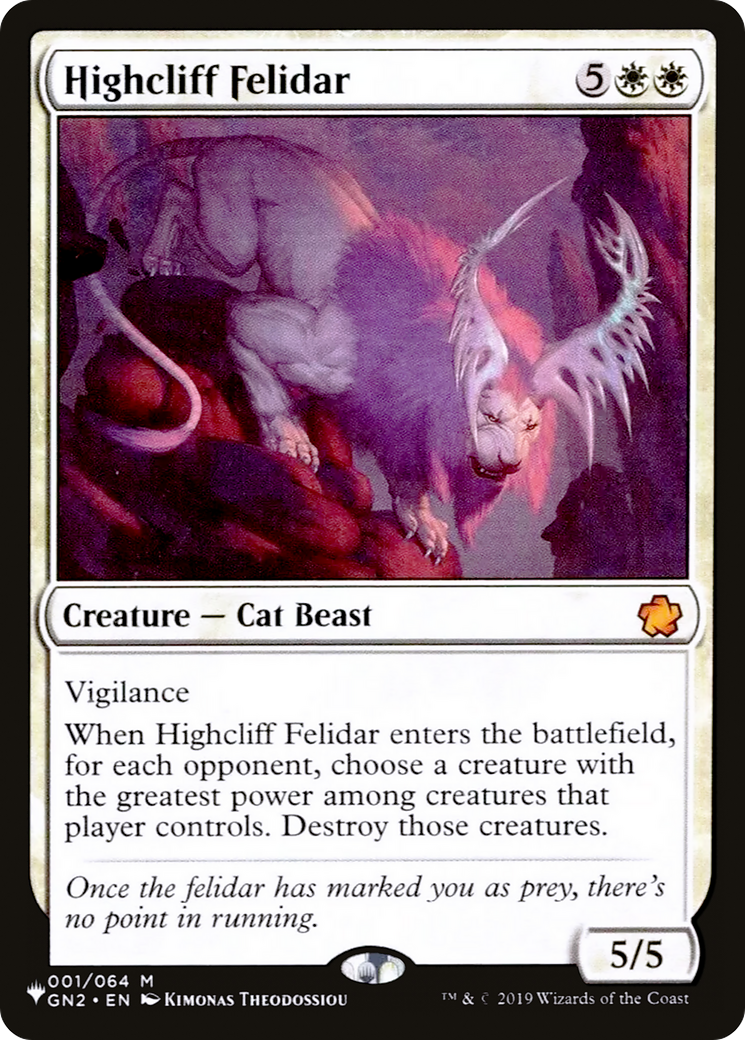 Highcliff Felidar [The List] | Grognard Games