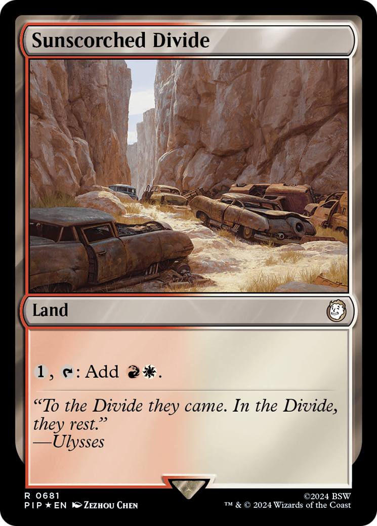 Sunscorched Divide (Surge Foil) [Fallout] | Grognard Games