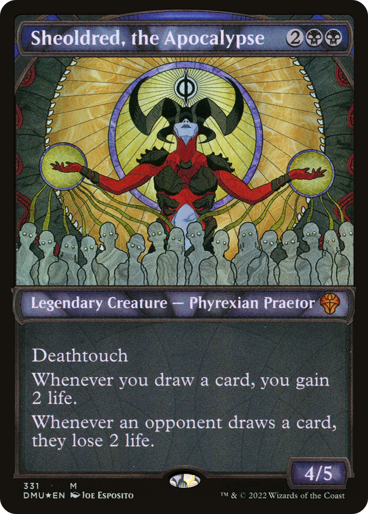 Sheoldred, the Apocalypse (Showcase Textured) [Dominaria United] | Grognard Games