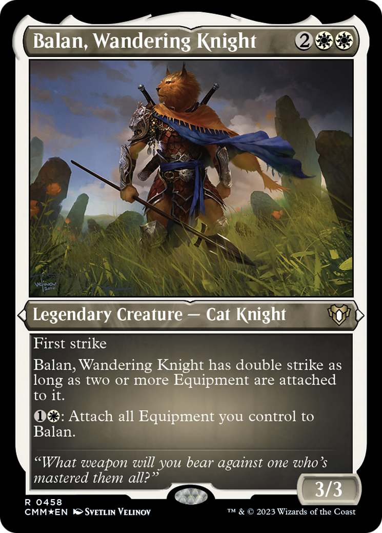 Balan, Wandering Knight (Foil Etched) [Commander Masters] | Grognard Games