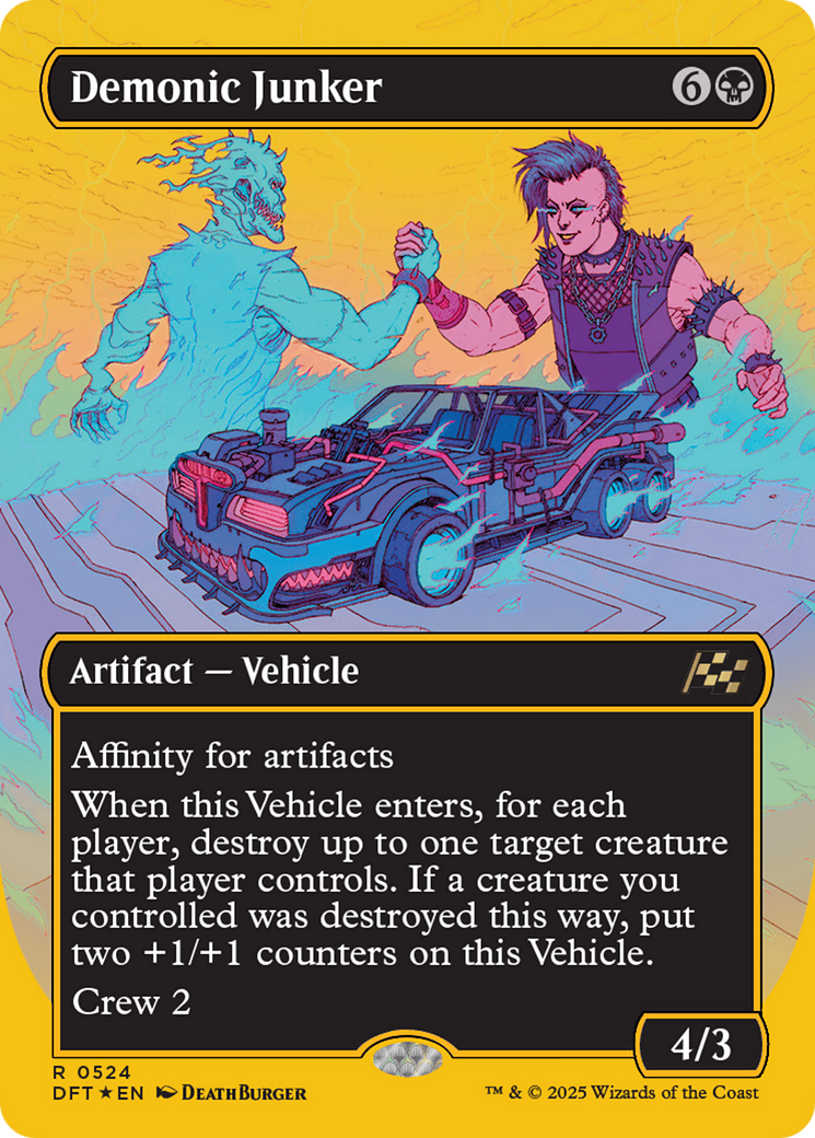 Demonic Junker (Borderless) (First-Place Foil) [Aetherdrift] | Grognard Games