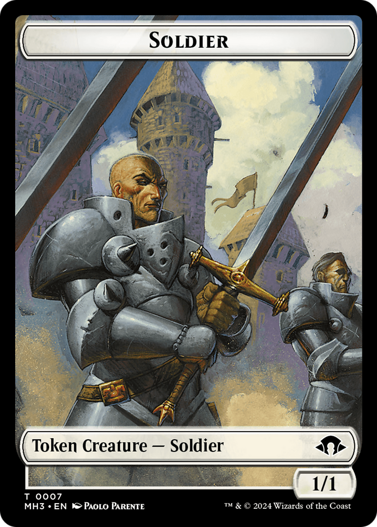 Soldier Token [Modern Horizons 3 Tokens] | Grognard Games