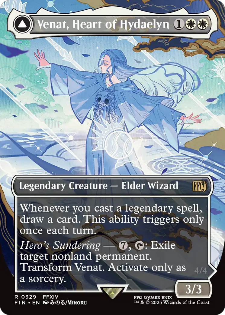 Venat, Heart of Hydaelyn // Hydaelyn, the Mothercrystal (FIN-329) - FINAL FANTASY (Borderless) Foil | Grognard Games