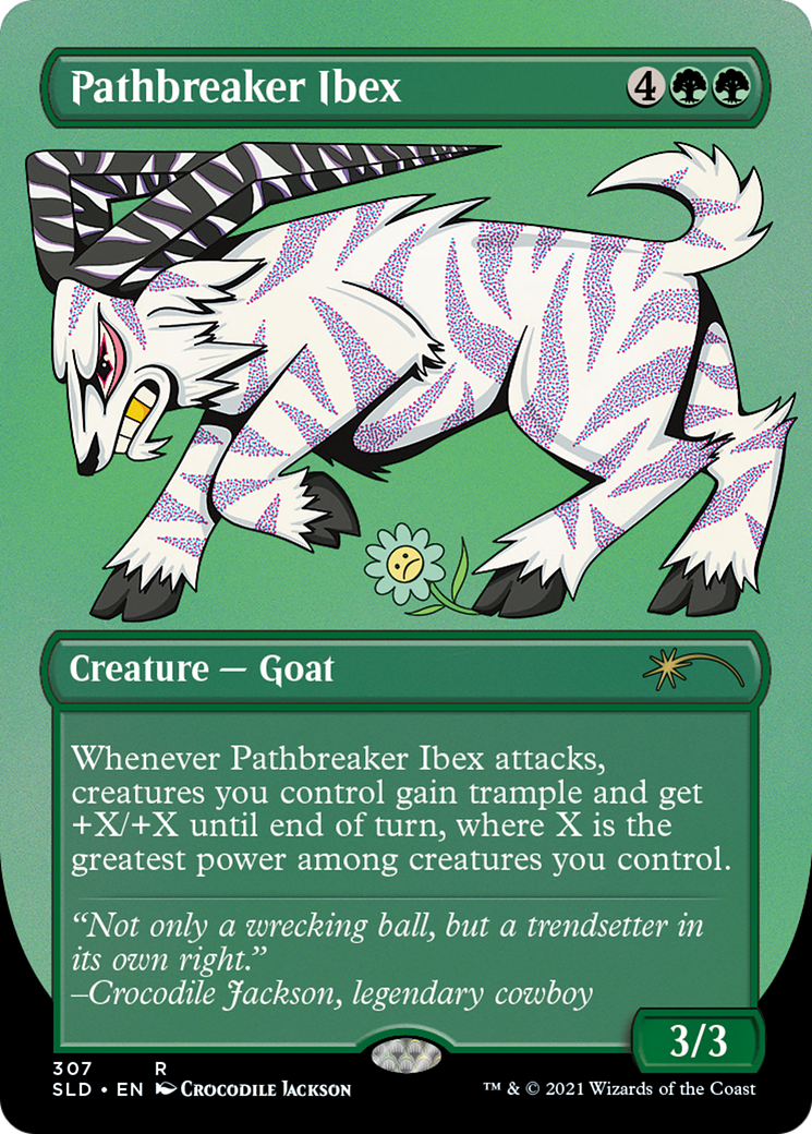 Pathbreaker Ibex (SLD-307) - Secret Lair Drop (Borderless) Etched Foil | Grognard Games