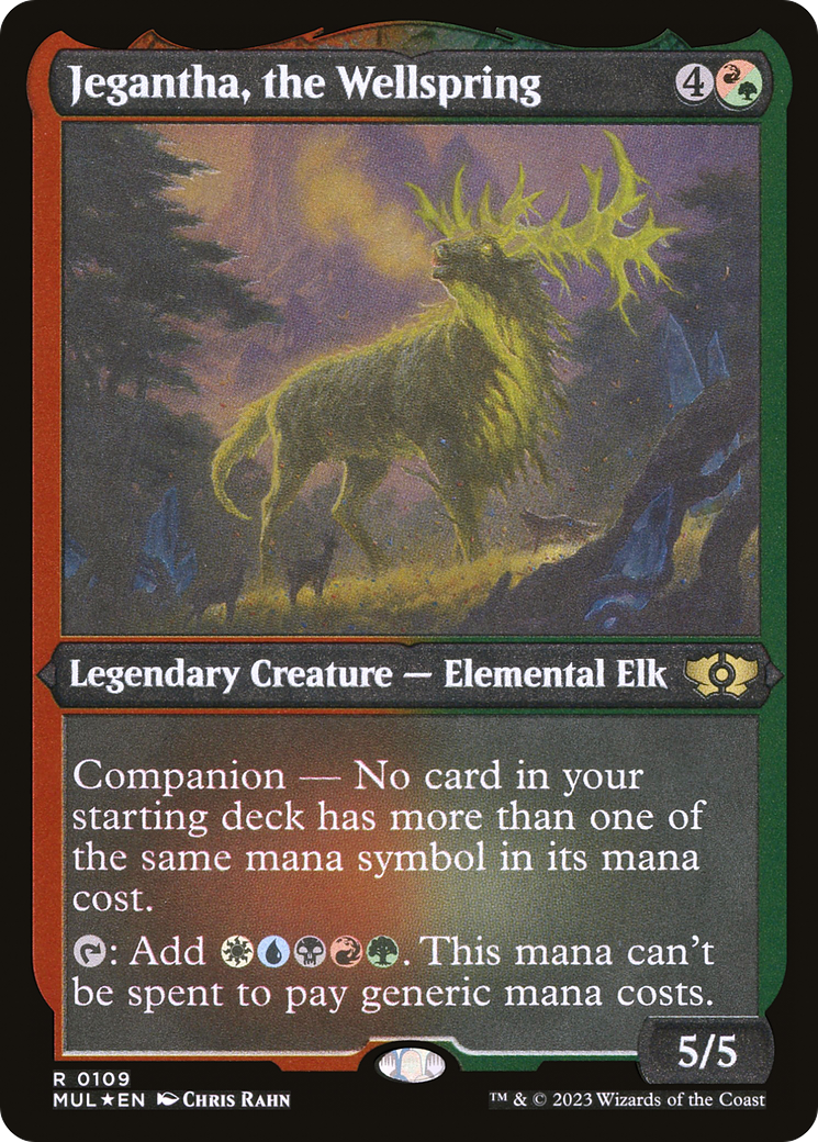 Jegantha, the Wellspring (Foil Etched) (MUL-109) - Multiverse Legends: (companion) Foil | Grognard Games