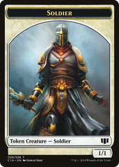 Soldier // Spirit Double-sided Token [Commander 2014 Tokens] | Grognard Games