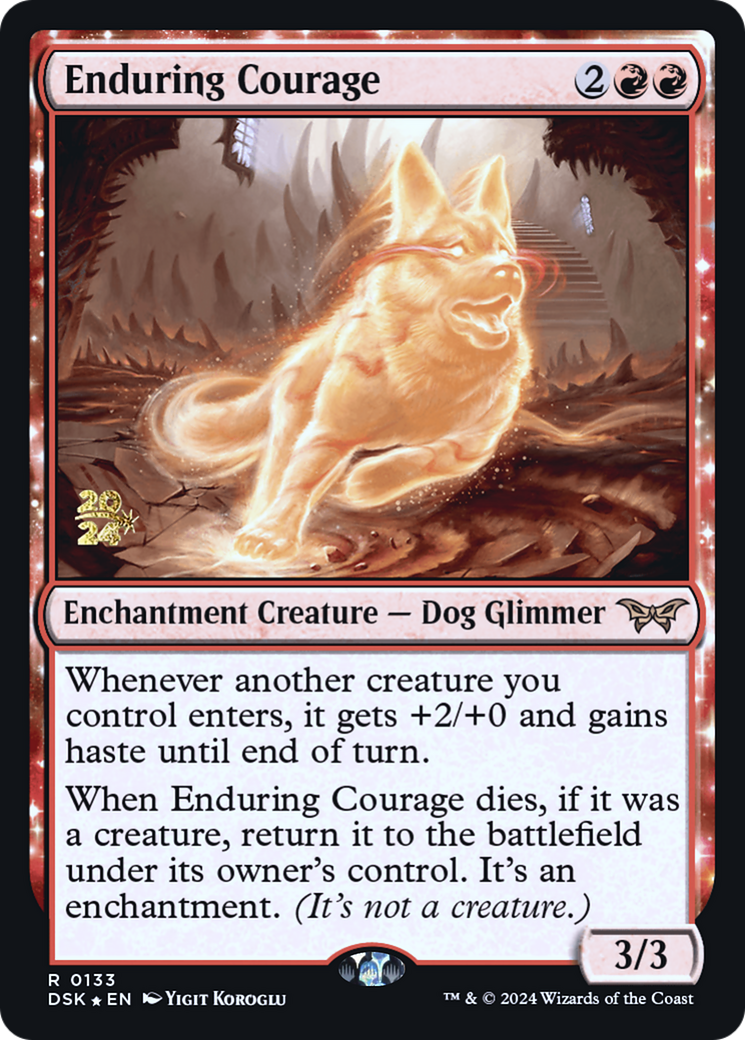 Enduring Courage [Duskmourn: House of Horror Prerelease Promos] | Grognard Games