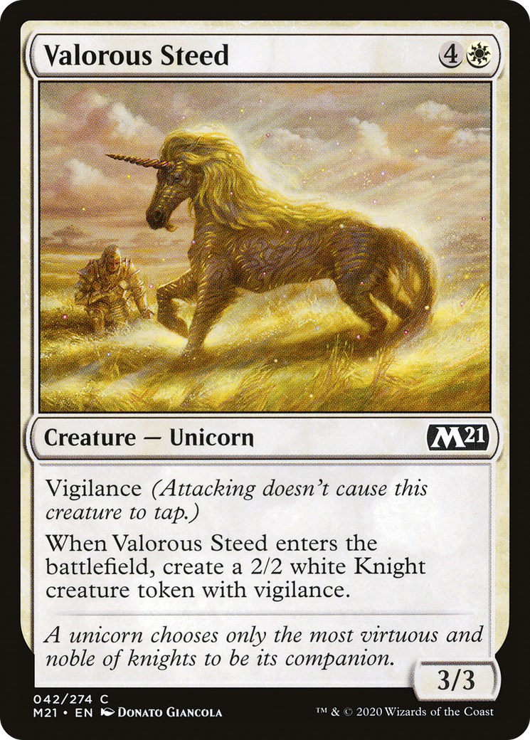 Valorous Steed (M21-042) - Core Set 2021 Foil | Grognard Games