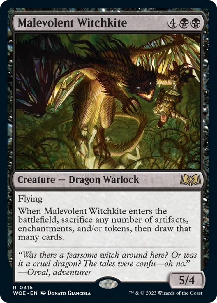 Malevolent Witchkite [Wilds of Eldraine] | Grognard Games