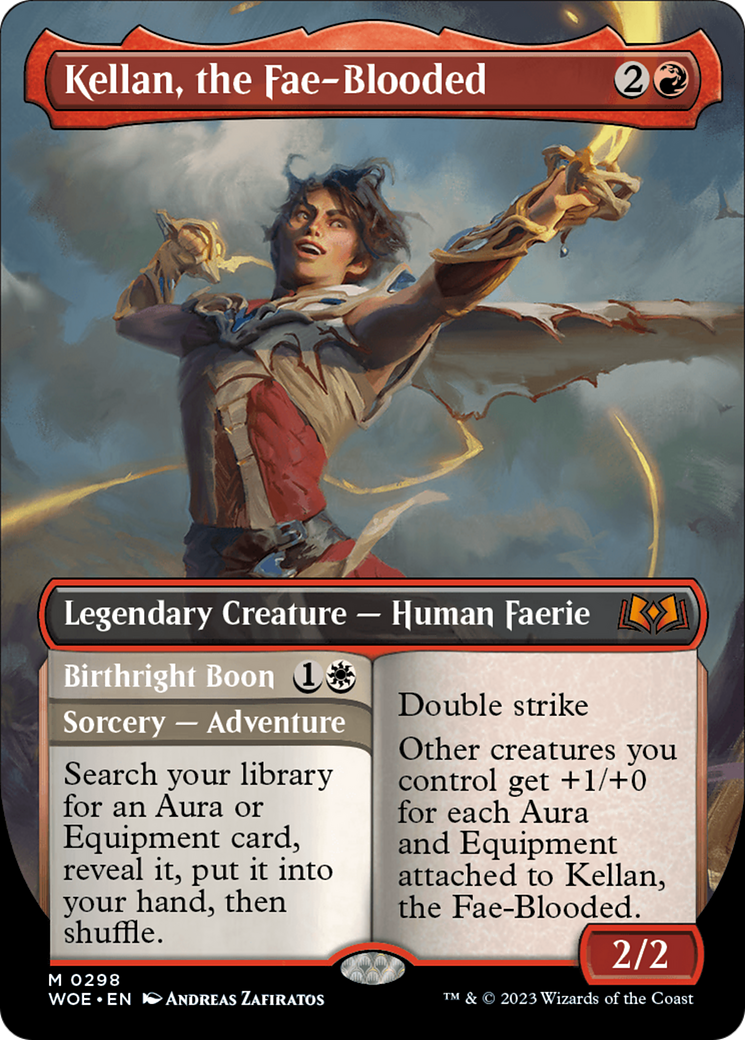 Kellan, the Fae-Blooded // Birthright Boon (Borderless Alternate Art) [Wilds of Eldraine] | Grognard Games