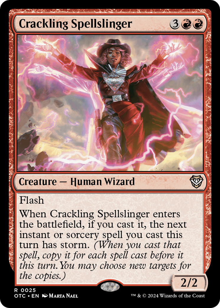 Crackling Spellslinger [Outlaws of Thunder Junction Commander] | Grognard Games