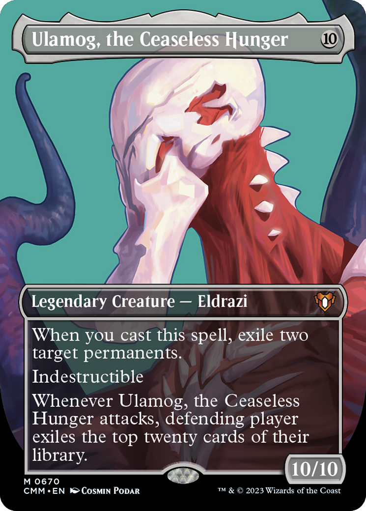 Ulamog, the Ceaseless Hunger (Borderless Profile) [Commander Masters] | Grognard Games