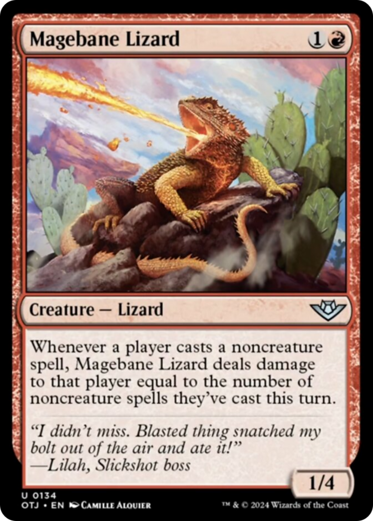 Magebane Lizard [Outlaws of Thunder Junction] | Grognard Games