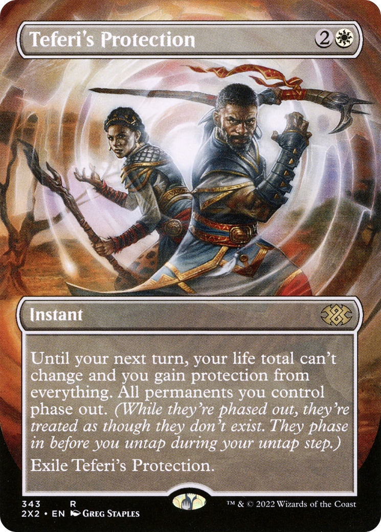 Teferi's Protection (2X2-343) - Double Masters 2022 (Borderless) Foil | Grognard Games