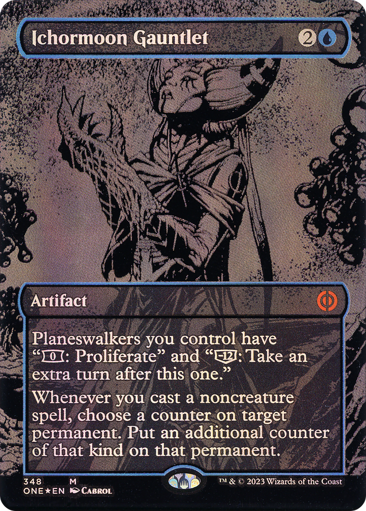 Ichormoon Gauntlet (Oil Slick Raised Foil) [Phyrexia: All Will Be One] | Grognard Games