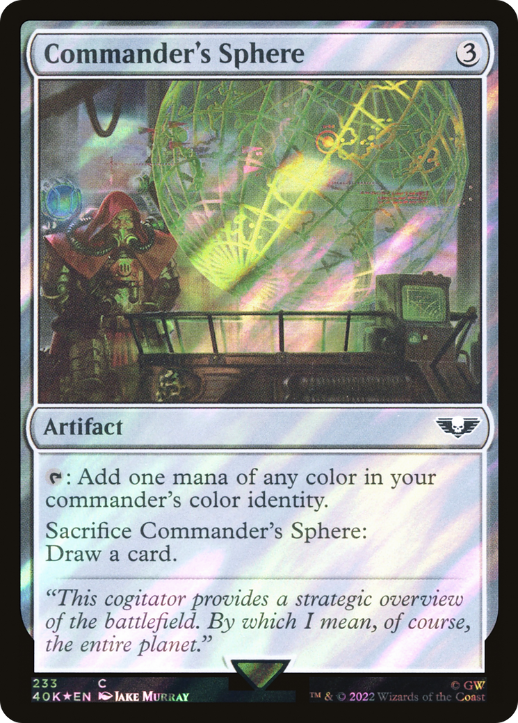 Commander's Sphere (233) (Surge Foil) [Universes Beyond: Warhammer 40,000] | Grognard Games
