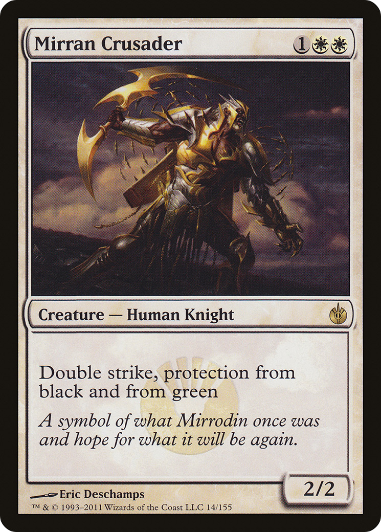 Mirran Crusader (MBS-014) - Mirrodin Besieged Foil | Grognard Games
