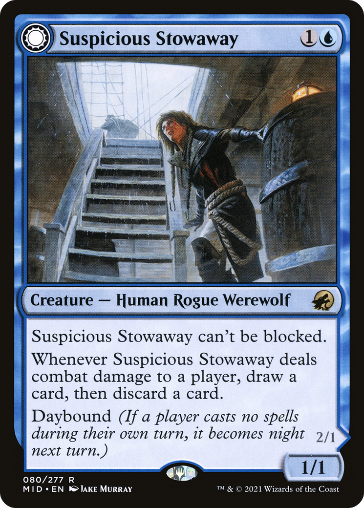Suspicious Stowaway // Seafaring Werewolf [Innistrad: Midnight Hunt] | Grognard Games