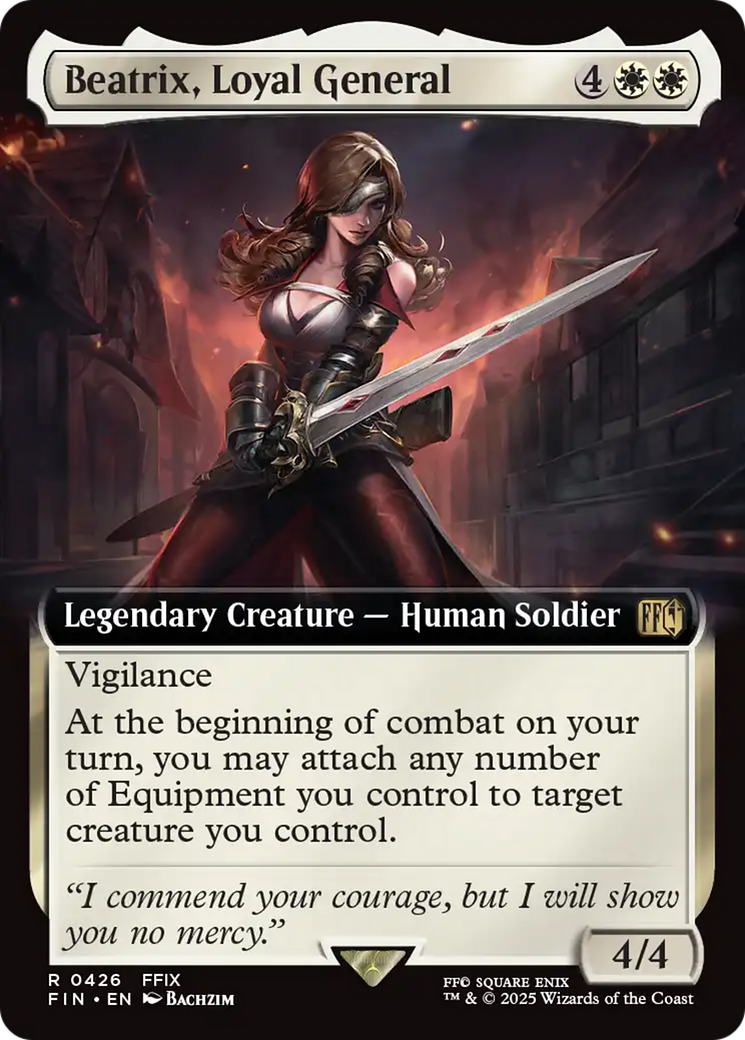 Beatrix, Loyal General (Extended Art) (FIN-426) - FINAL FANTASY Foil | Grognard Games