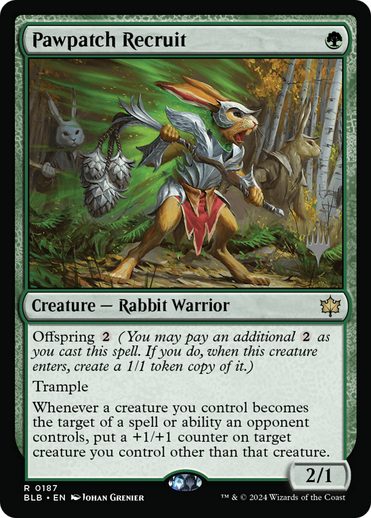 Pawpatch Recruit (Promo Pack) [Bloomburrow Promos] | Grognard Games