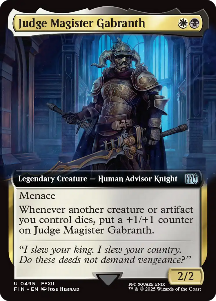 Judge Magister Gabranth (FIN-495) - FINAL FANTASY: (Extended Art) | Grognard Games
