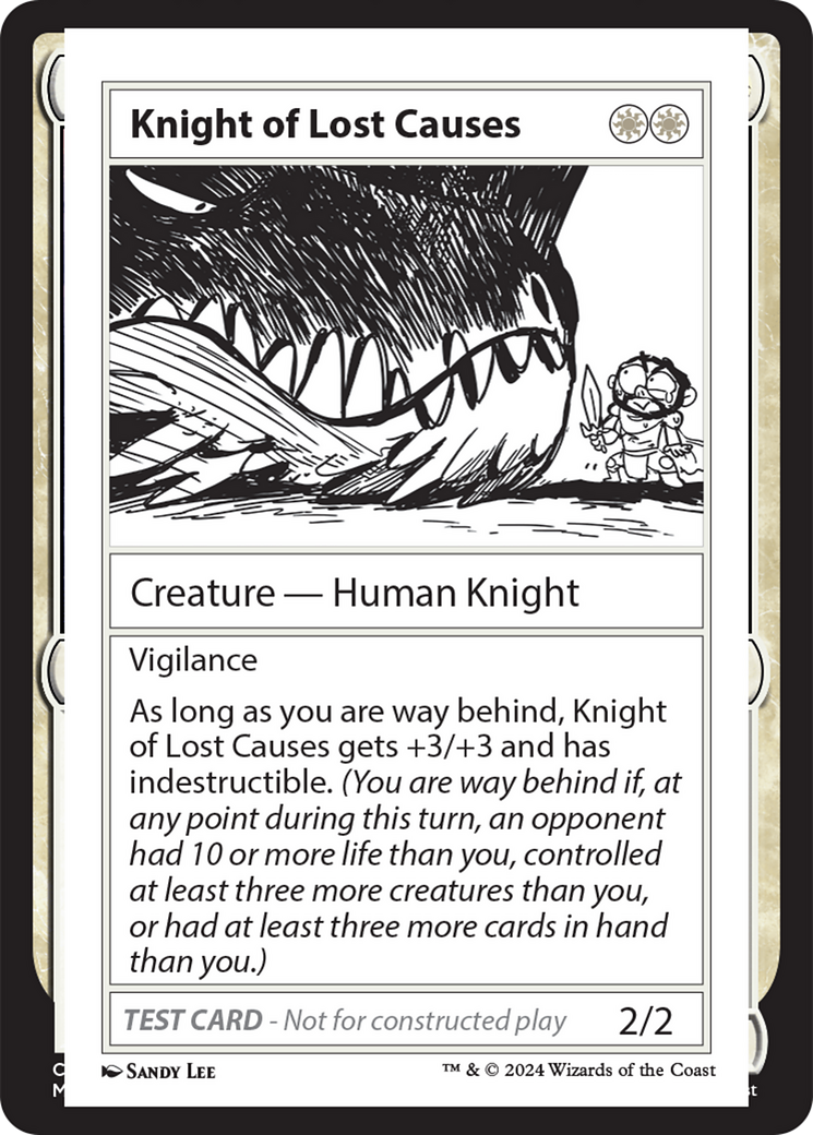 Knight of Lost Causes [Mystery Booster 2 Playtest Cards] | Grognard Games