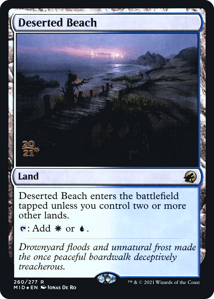 Deserted Beach [Innistrad: Midnight Hunt Prerelease Promos] | Grognard Games