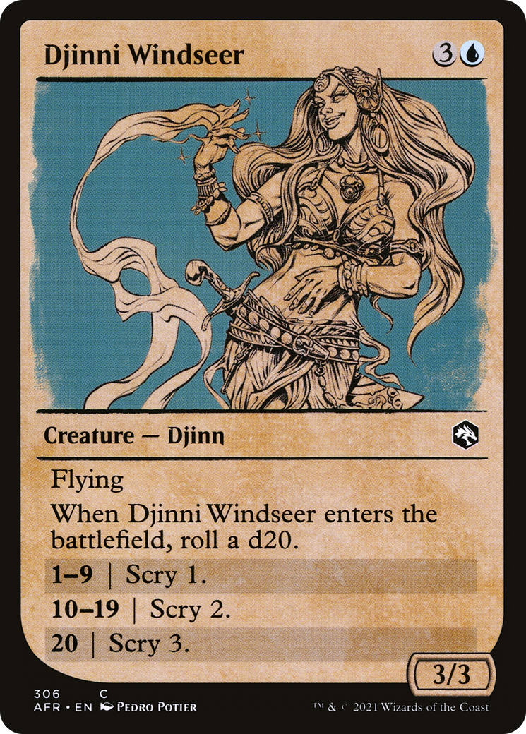 Djinni Windseer (Showcase) [Dungeons & Dragons: Adventures in the Forgotten Realms] | Grognard Games