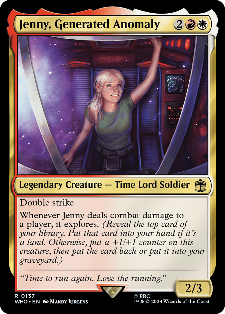 Jenny, Generated Anomaly [Doctor Who] | Grognard Games