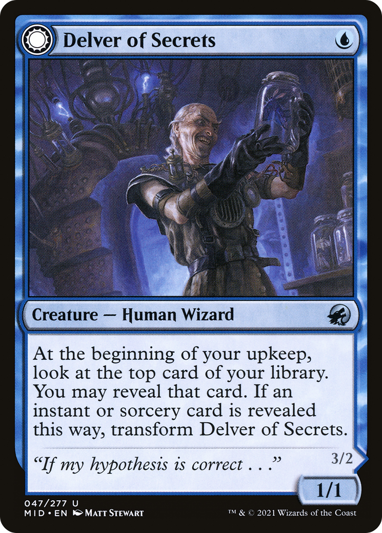 Delver of Secrets // Insectile Aberration [Innistrad: Midnight Hunt] | Grognard Games