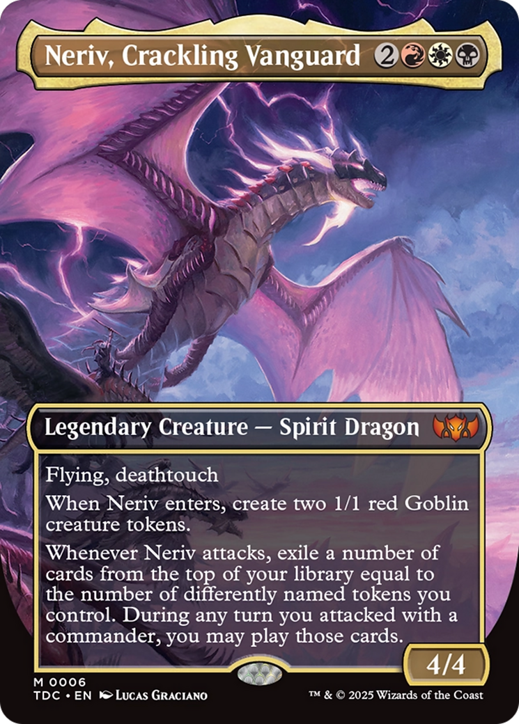 Neriv, Crackling Vanguard (Borderless) [Tarkir: Dragonstorm Commander] | Grognard Games