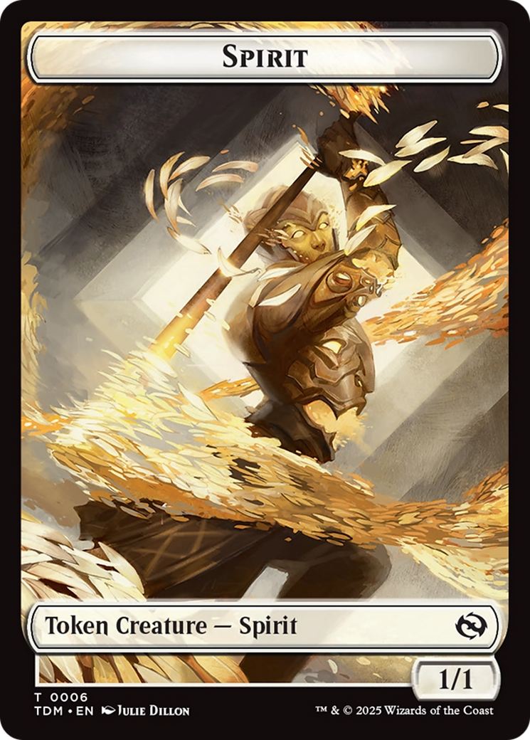 Spirit (0006) // Spirit (0007) Double-Sided Token [Tarkir: Dragonstorm Tokens] | Grognard Games