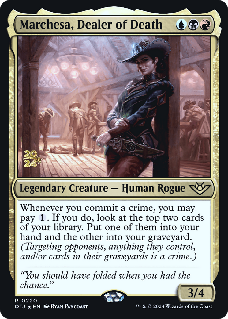 Marchesa, Dealer of Death [Outlaws of Thunder Junction Prerelease Promos] | Grognard Games