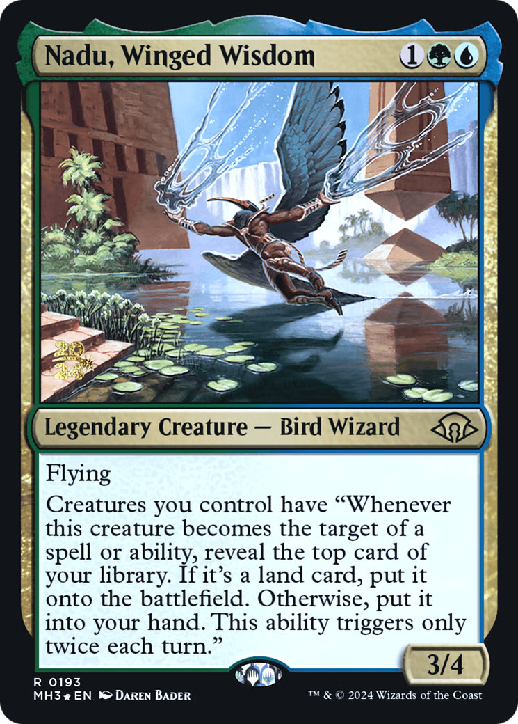 Nadu, Winged Wisdom [Modern Horizons 3 Prerelease Promos] | Grognard Games