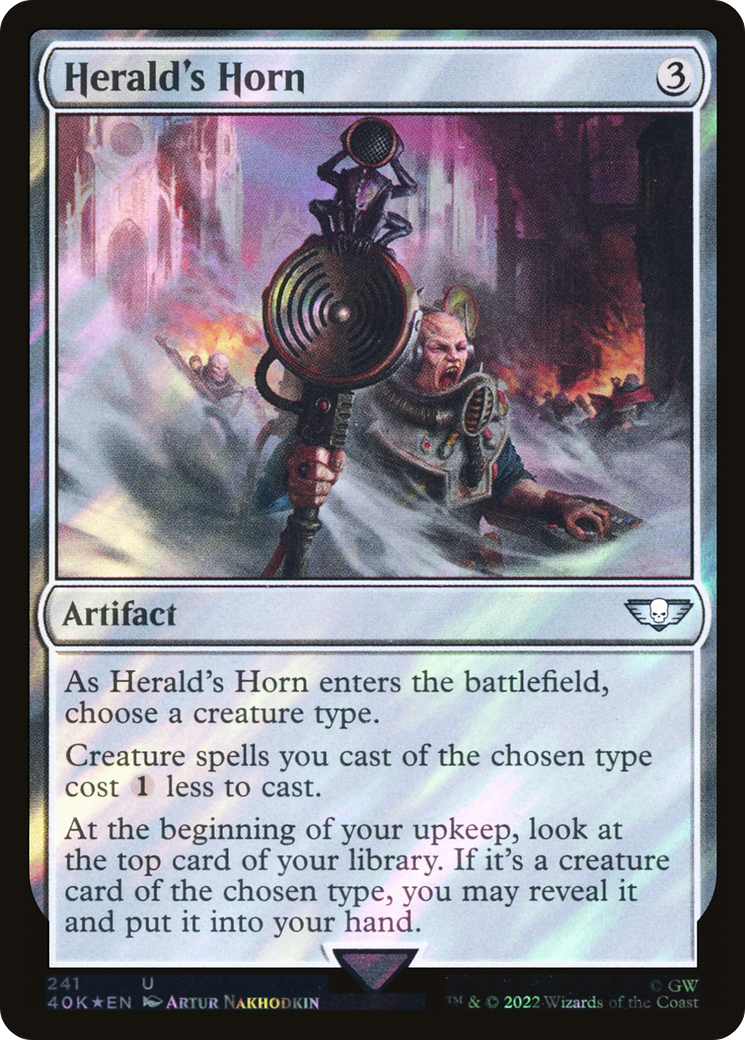 Herald's Horn (Surge Foil) [Universes Beyond: Warhammer 40,000] | Grognard Games