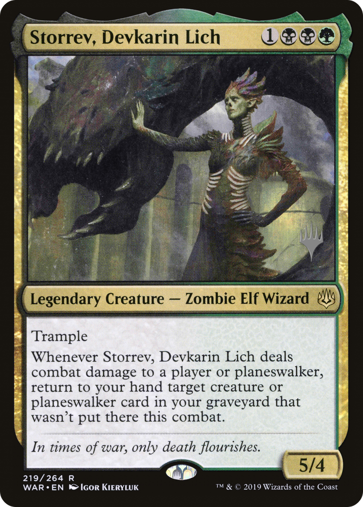 Storrev, Devkarin Lich (Promo Pack) [War of the Spark Promos] | Grognard Games