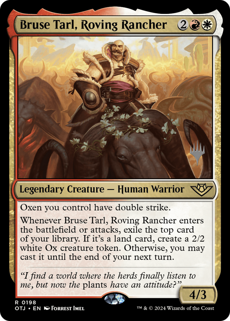 Bruse Tarl, Roving Rancher (Promo Pack) [Outlaws of Thunder Junction Promos] | Grognard Games