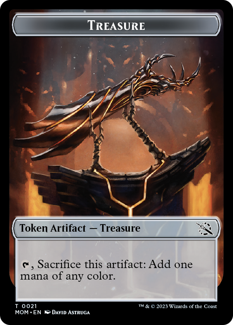 Treasure (21) // Phyrexian Saproling Double-Sided Token [March of the Machine Tokens] | Grognard Games