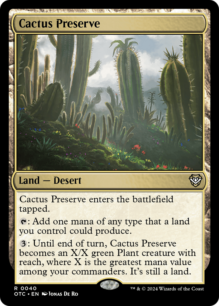 Cactus Preserve [Outlaws of Thunder Junction Commander] | Grognard Games