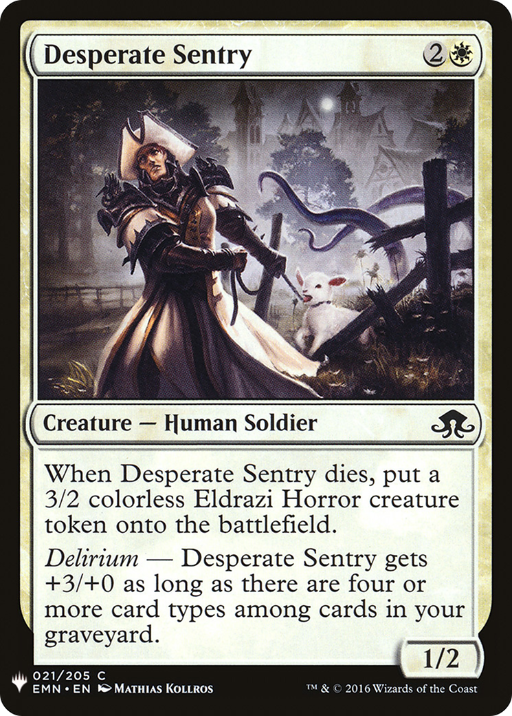 Desperate Sentry [Mystery Booster] | Grognard Games