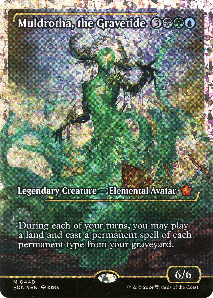 Muldrotha, the Gravetide (Showcase) (Fracture Foil) [Foundations] | Grognard Games