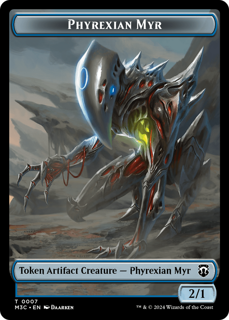 Phyrexian Myr (Ripple Foil) // Servo Double-Sided Token [Modern Horizons 3 Commander Tokens] | Grognard Games