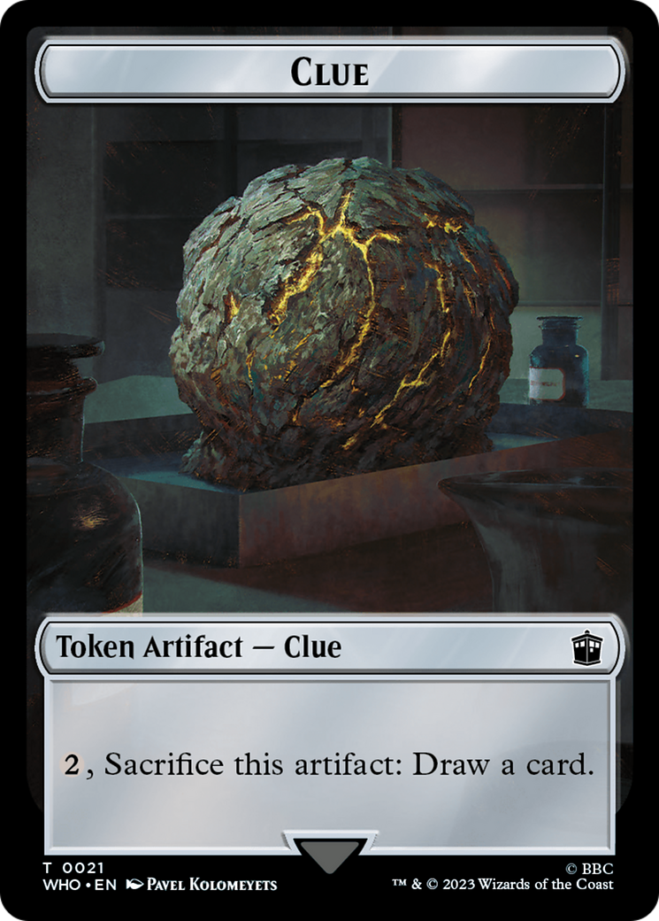 Copy // Clue (0021) Double-Sided Token [Doctor Who Tokens] | Grognard Games
