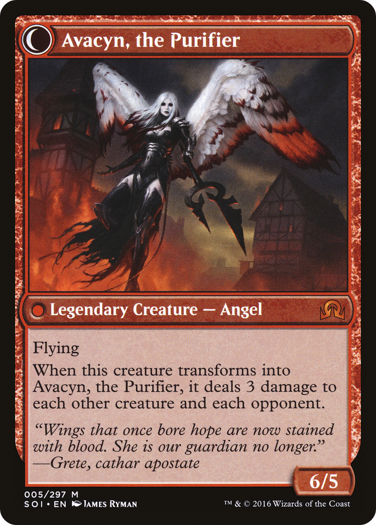 Archangel Avacyn // Avacyn, the Purifier (SOI-005) - Shadows over Innistrad: (Double Faced Transform) | Grognard Games